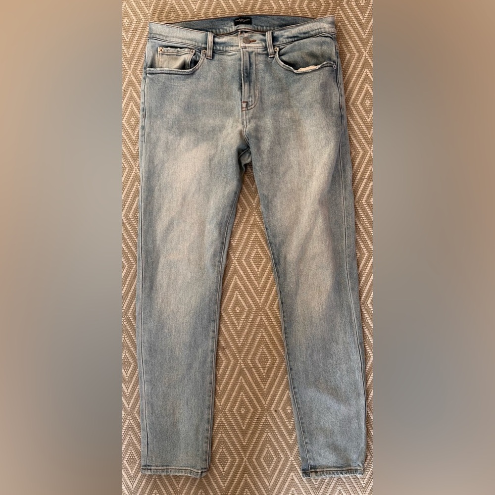 Club Monaco Men's Faded Blue Skinny Jeans